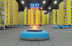 An Amazon robot in a warehouse. The company has deployed its 1 millionth robot.