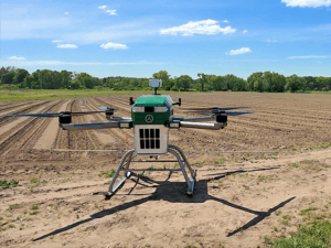 Guardian Agriculture's SC1 drone on a farm.