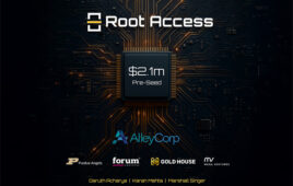 Image of chip announcing Root Access funding and sources. Root Access applies AI to firmware development for embedded systems.